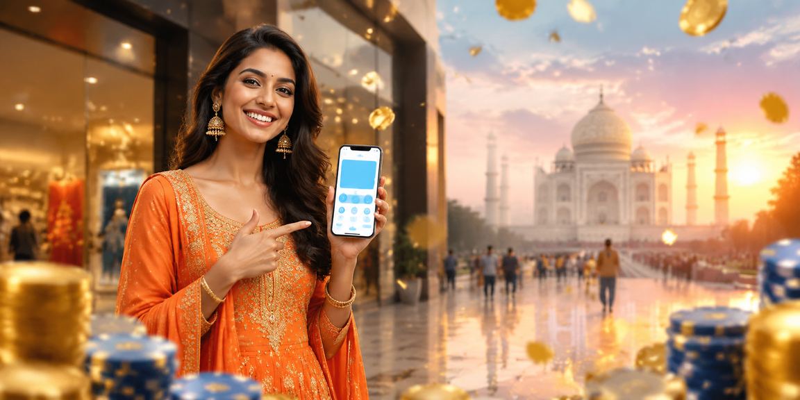 Indian woman using mobile for payment at Taj Mahal